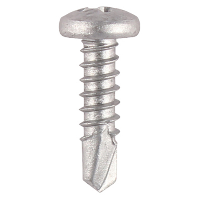 4.2x16 Reinforced Frame Screw 410 Stainless Steel & Silver Organic Timco 130 Range Pack 1000