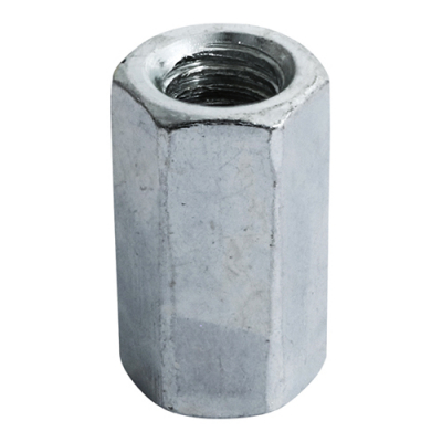 M6x18 Hex Connecting Nut DIN 6334 Zinc Plated Pack 200