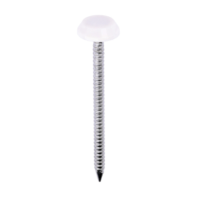 50x3.2 Polymer Headed Nail A4 Cream (Head Diameter 12) Pack 100