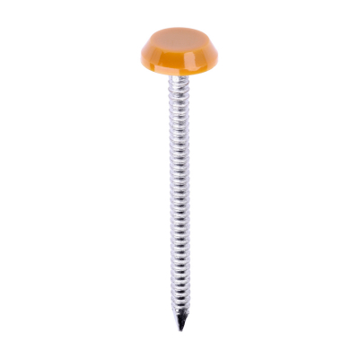 50x3.2 Polymer Headed Nail A4 (Head Diameter 12) Oak Pack 100