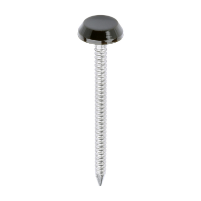 50x3.2 Polymer Headed Nail A4 (Head Diameter 12) Mahogany Pack 100