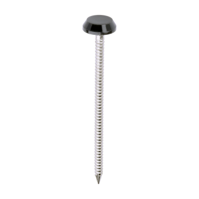 65x3.2 Polymer Headed Nail A4 (Head Diameter 12) Anthracite Grey Pack 100
