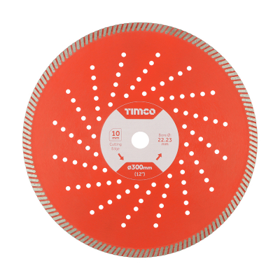 300x22.2 Premium Continuous Diamond Disc Cutter Blade