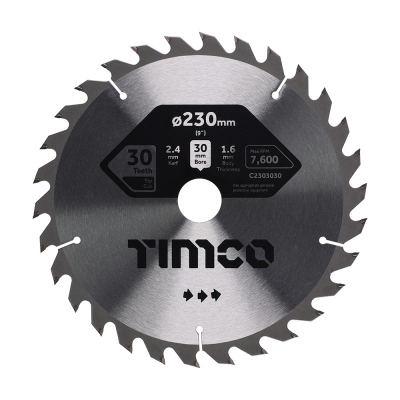 230x30x30T Circular Saw Blade Wood/Board Timco