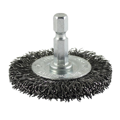 100 Drill Crimped Steel Wire Wheel Brush Timco Ea