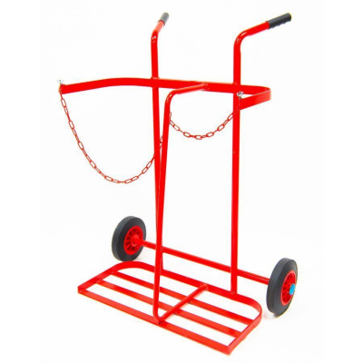Twin Oxygen/Propane Trolley 8Inch Wheel