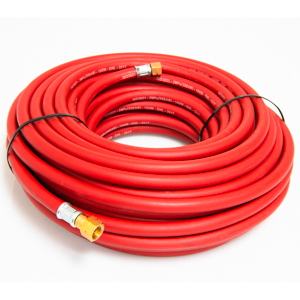 10mm Acetylene Fitted Hose 30Mtr 3/8Inch Check Valve Red