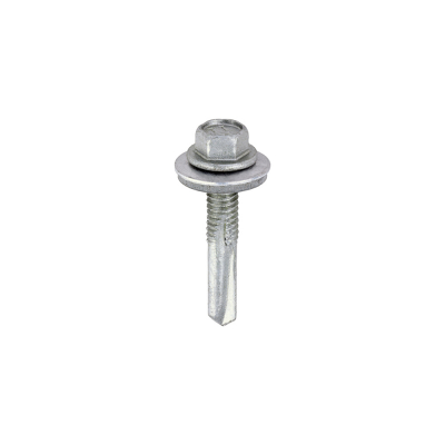 5.5x32 Hex Metal to Heavy Section Steel S/D Exterior Screw/Washer Steel/Silver Pack 100
