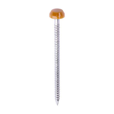 40x2.1 Polymer Headed Pin A4 Oak (Head Diameter 6.2) Pack 250