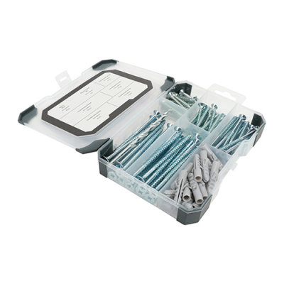 Woodscrew, Plug & Drill Bit Assortment Zinc Pack 91