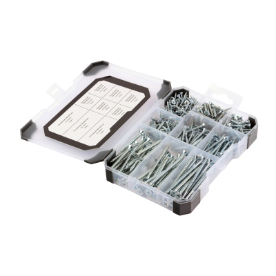 Woodscrew Assortment Zinc Pack 340