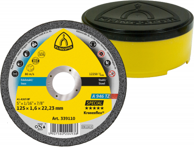 180x1.6x22.23 Metal Slitting Disc A946TZ SPECIAL Klingspor Pack 25