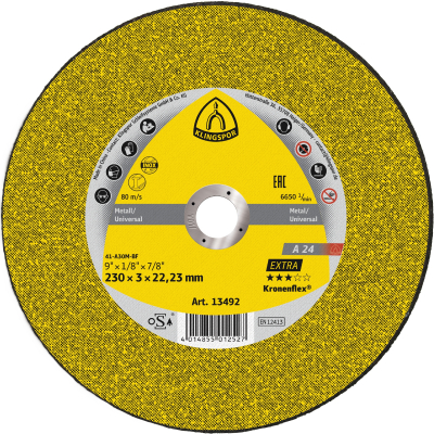 150x2.5x22.23 Metal Cutting Disc A24 EXTRA Klingspor Pack 25