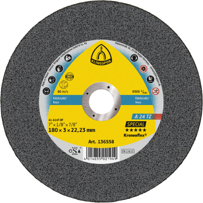 115x2.5x22.23 Metal Depressed Centre Cutting Disc A24TZ SPECIAL Klingspor Pack 25