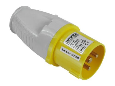 Yellow Plug 16A 110V IP44 Faithfull