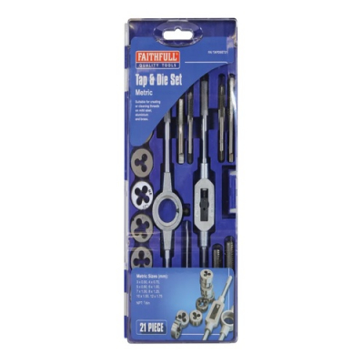 Tap & Die Set Faithful Metric 21Pc