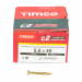 5.0x40 Torx Countersunk Multi Purpose Clamp Screw Zinc & Yellow Plated Timco C2 Range Pack 200