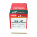 5.0x80 Torx Countersunk Multi Purpose Clamp Screw Zinc & Yellow Plated Timco C2 Range Pack 200