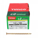 5.0x100 Pozi Countersunk Multi Purpose Screw Zinc & Yellow Plated Timco C2 Range Pack 100