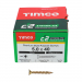 5.0x40 Pozi Countersunk Multi Purpose Screw Zinc & Yellow Plated Timco C2 Range Pack 200