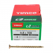 6.0x100 Pozi Countersunk Multi Purpose Screw Zinc & Yellow Plated Timco C2 Range Pack 100