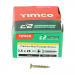 3.5x25 Pozi Countersunk Multi Purpose Screw Zinc & Yellow Plated Timco C2 Range Pack 200