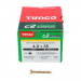4.0x35 Pozi Countersunk Multi Purpose Screw Zinc & Yellow Plated Timco C2 Range Pack 200