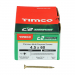 4.5x60 Pozi Countersunk Multi Purpose Screw Zinc & Yellow Plated Timco C2 Range Pack 200