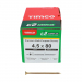 4.5x80 Pozi Countersunk Multi Purpose Screw Zinc & Yellow Plated Timco C2 Range Pack 200