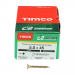 5.0x45 Pozi Countersunk Multi Purpose Screw Zinc & Yellow Plated Timco C2 Range Pack 200