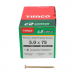 5.0x75 Pozi Countersunk Multi Purpose Screw Zinc & Yellow Plated Timco C2 Range Pack 200