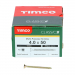 4.0x50 Pozi Countersunk Multi Purpose Screw Zinc & Yellow Plated Timco Classic Range Pack 200