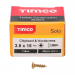 3.5x15 Pozi Countersunk Chipboard Screw Zinc & Yellow Plated Timco Solo Range Pack 200