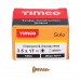 3.5x17 Pozi Countersunk Chipboard Screw Zinc & Yellow Plated Timco Solo Range Pack 200