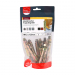 M12:30P Projecting Shield Anchor Zinc & Yellow Plated Timco Pack 8
