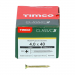 4.0x40 Pozi Countersunk Multi Purpose Screw Zinc & Yellow Plated Timco Classic Range Pack 200