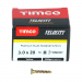 3.0x20 Pozi Countersunk Multi Purpose Screw Zinc & Yellow Plated Timco Velocity Range Pack 200