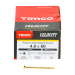4.0x60 Pozi Countersunk Multi Purpose Screw Zinc & Yellow Plated Timco Velocity Range Pack 200
