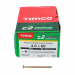 4.0x60 Pozi Countersunk Multi Purpose Screw Zinc & Yellow Plated Timco C2 Range Pack 200