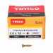 3x15 Pozi Countersunk Chipboard Screw Zinc & Yellow Plated Timco Solo Range Pack 200