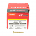 4.0x35 Torx Countersunk Multi Purpose Clamp Screw Zinc & Yellow Plated Timco C2 Range Pack 200