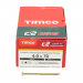 4.0x70 Torx Countersunk Multi Purpose Clamp Screw Zinc & Yellow Plated Timco C2 Range Pack 200