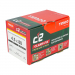 4.5x80 Torx Countersunk Multi Purpose Clamp Screw Zinc & Yellow Plated Timco C2 Range Pack 200