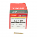 6.0x50 Torx Countersunk Multi Purpose Clamp Screw Zinc & Yellow Plated Timco C2 Range Pack 200