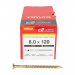 8.0x120 Torx Countersunk Multi Purpose Clamp Screw Zinc & Yellow Plated Timco C2 Range Pack 50