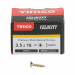 3.5x16 Pozi Countersunk Multi Purpose Screw Zinc & Yellow Plated Timco Velocity Range Pack 200