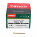 3.5x45 Pozi Countersunk Multi Purpose Screw Zinc & Yellow Plated Timco Classic Range Pack 200