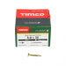 5.0x35 Pozi Countersunk Multi Purpose Screw Zinc & Yellow Plated Timco Classic Range Pack 200