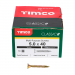 5.0x40 Pozi Countersunk Multi Purpose Screw Zinc & Yellow Plated Timco Classic Range Pack 200