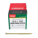 6.0x130 Pozi Countersunk Multi Purpose Screw Zinc & Yellow Plated Timco Classic Range Pack 100